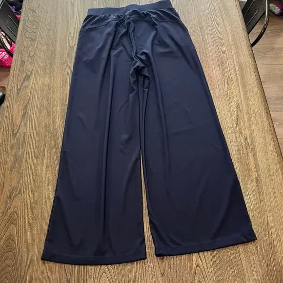 Halara Womens High Waisted Wide Leg Pants Stretch Pull-On Pockets Blue Size L - Picture 6 of 10